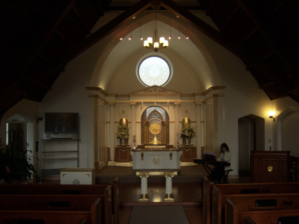 Church interior after renovation