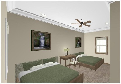 Rendering of St. Frances Guest Room Rendering of St. Frances Guest Room