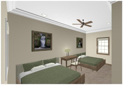 Rendering of St. Frances Guest Room